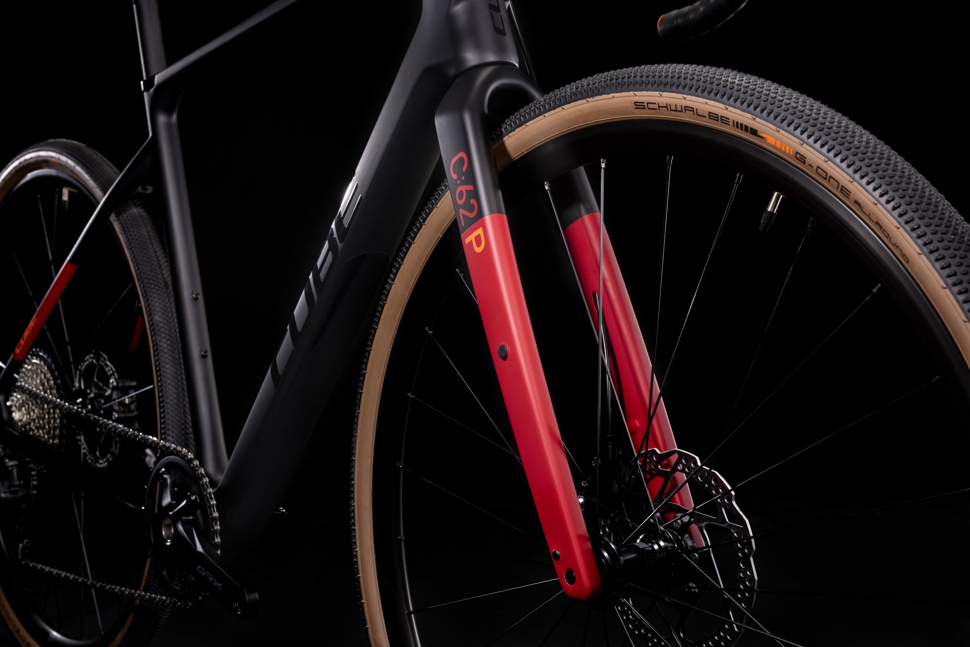Bicicleta para gravel Cube Nuroad C:62 Pro Carbon'n'Red 2022 / Transmisión 1x11 velocidades