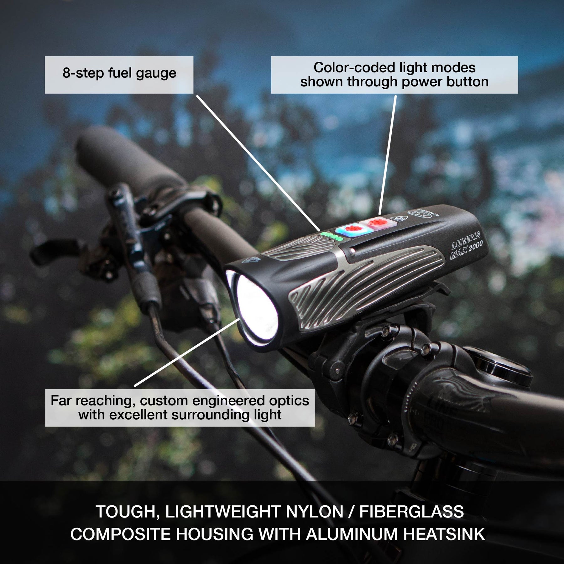 Luz delantera NITE RIDER Lumina™ Max 1500 con NiteLink™ para bicicleta