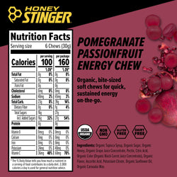 Gomitas energéticas HONEY STINGER Sabor Granada / Vitamina C y minerales / 50 gr