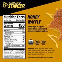 Waffle HONEY STINGER Sabor Miel / Suplemento energético orgánico / 1 porción