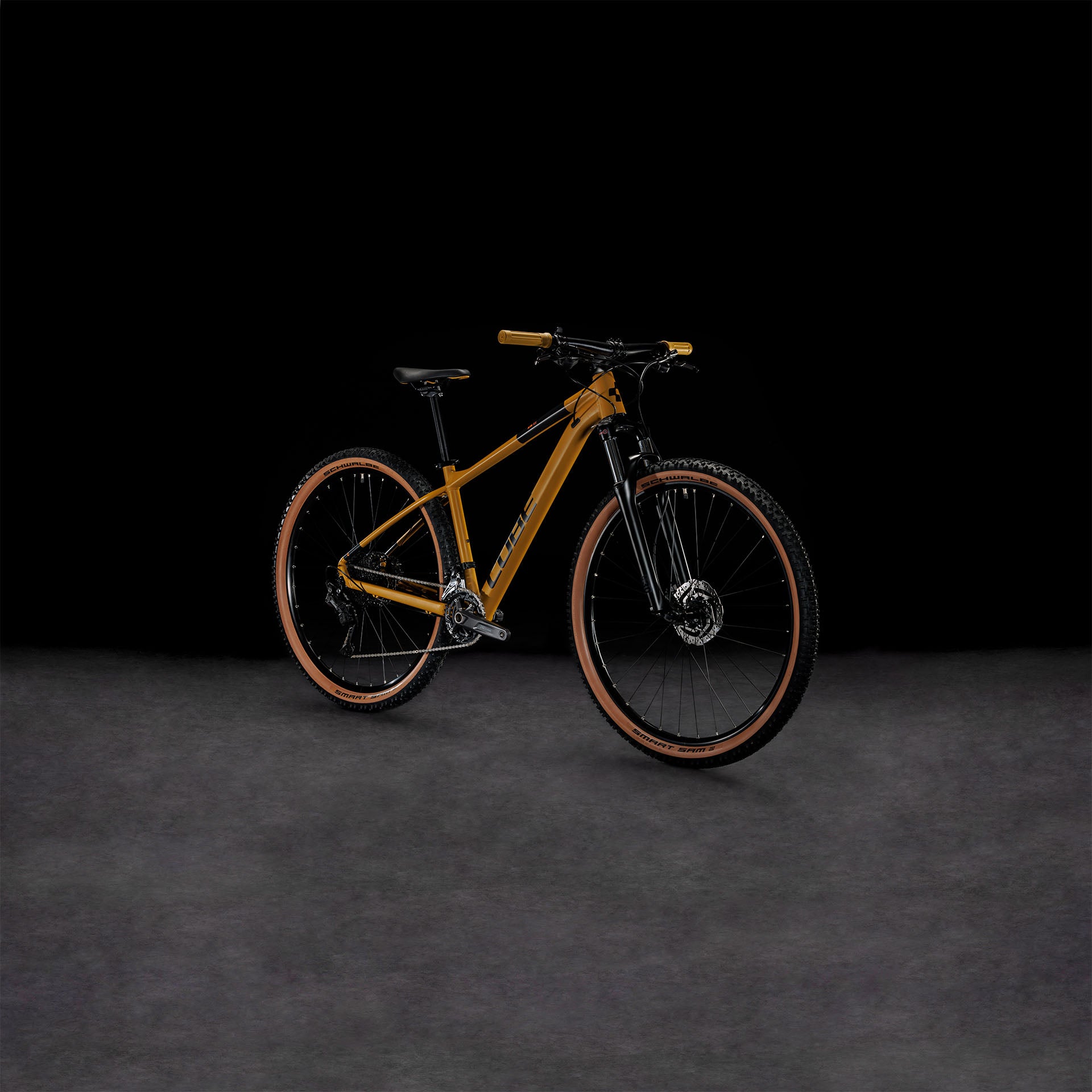Bicicleta de montaña CUBE Aim Ex 2023 Caramel'n'Black / Transmisión 2x10 velocidades