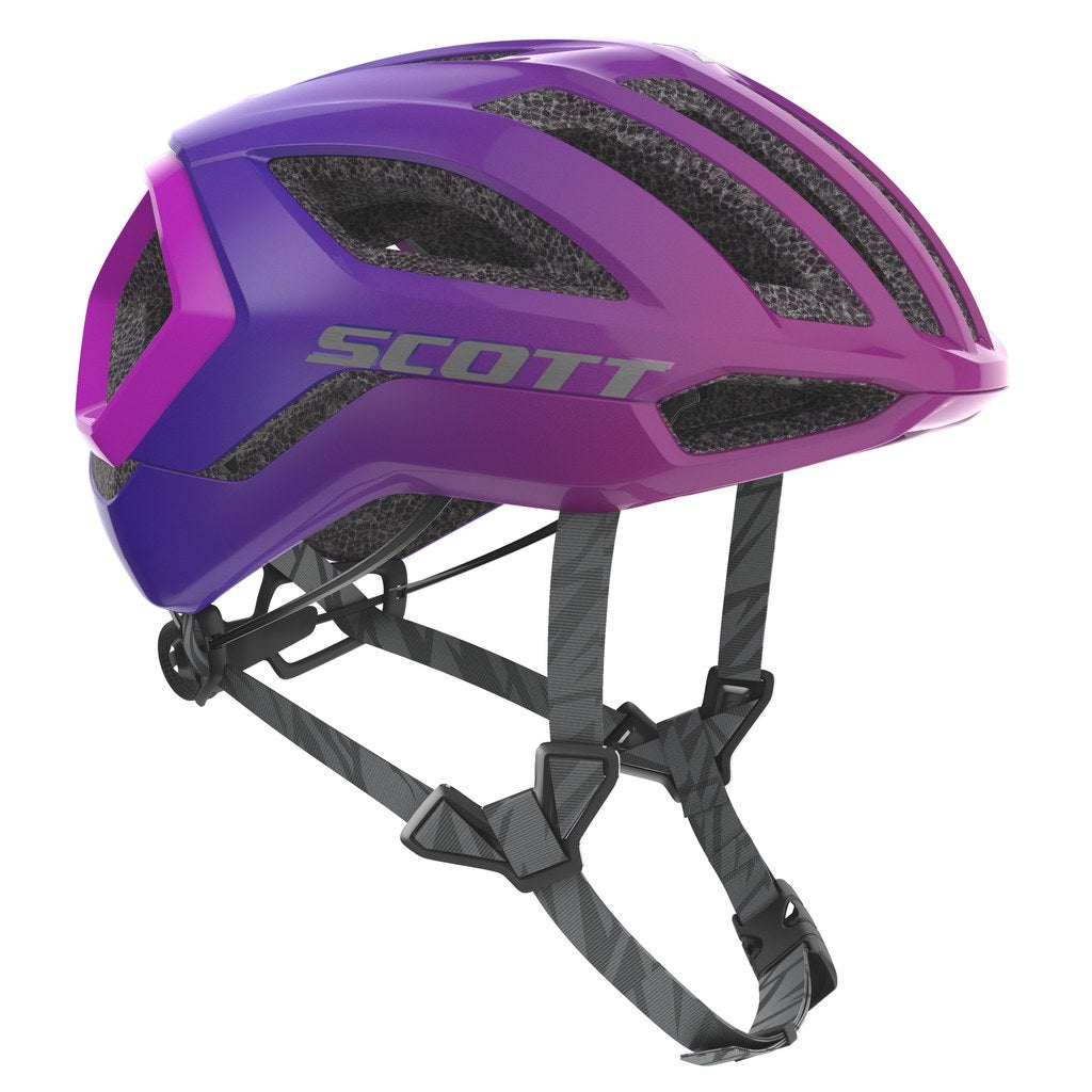 Casco Scott Centric Supersonic / Color Negro con Morado