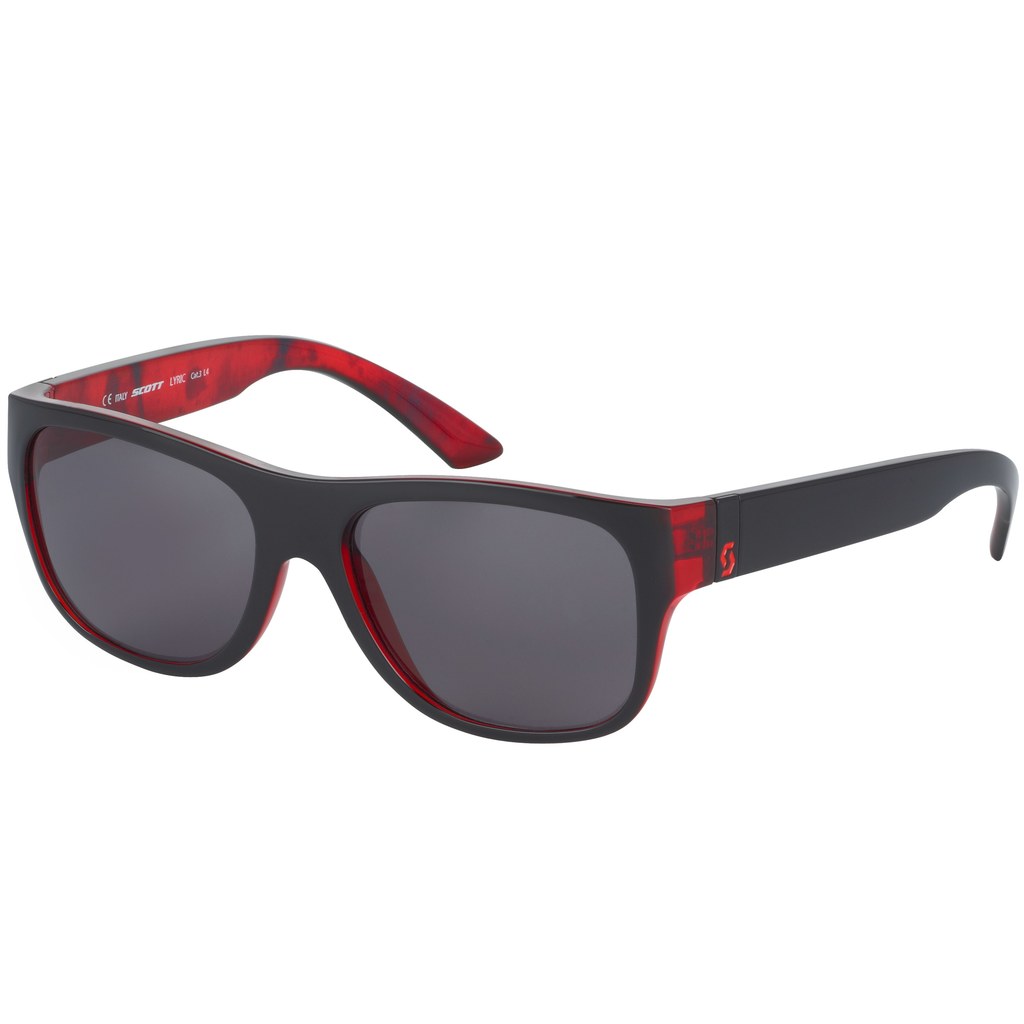 Lentes SCOTT LYRIC / Negro Brillante-Rojo / Mica Gris
