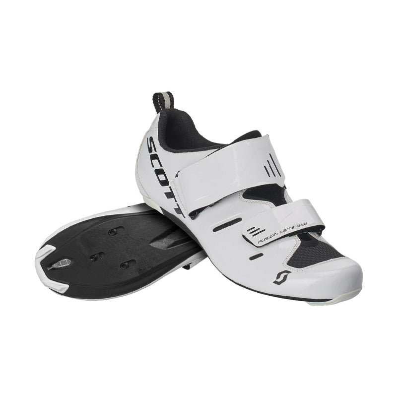 Zapatillas para ciclismo SCOTT Road Tri Pro 2021 color Blanco con Negro