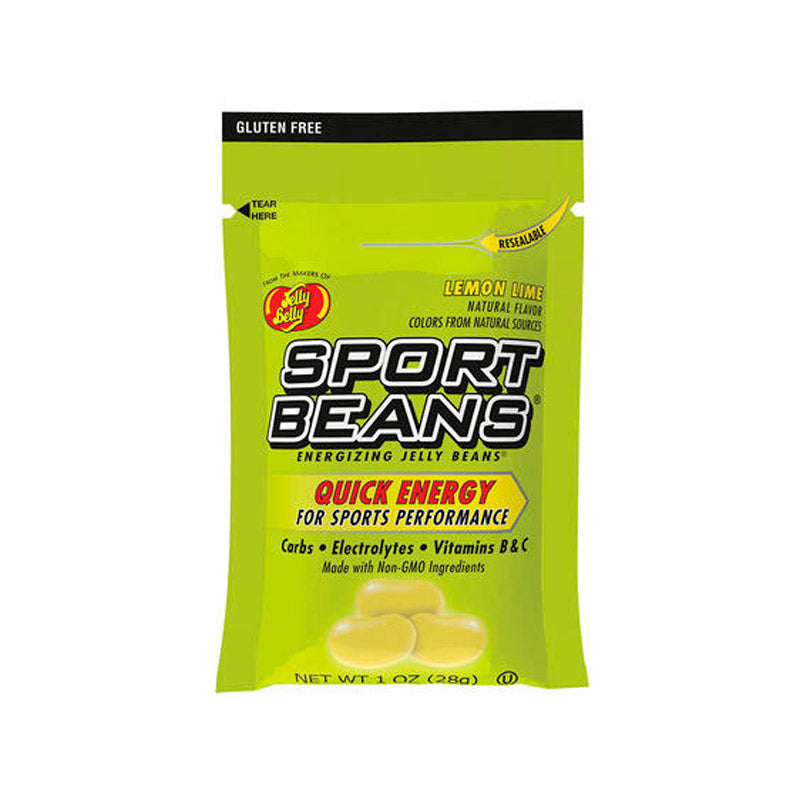 Caramelos (Grajeas) energéticos SPORT BEANS Sabor Lima Limón 28 gr / Adicionados con vitaminas B1, B2, B3 y C