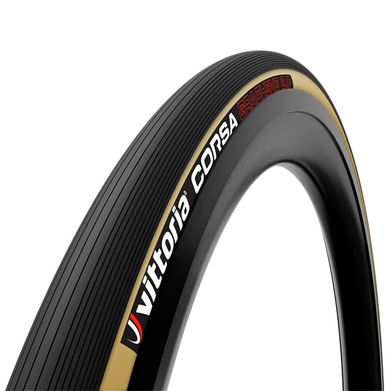 Llanta VITTORIA Corsa 700x28 / Grafeno 2.0 / Plegable / Cara marrón