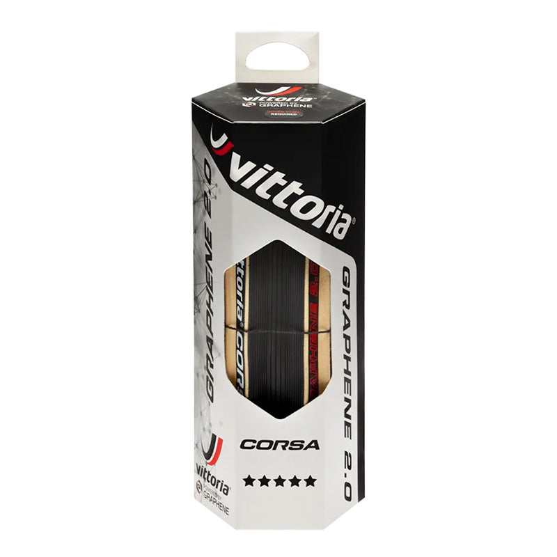 Llanta VITTORIA Corsa 700x28 / Grafeno 2.0 / Plegable / Cara marrón