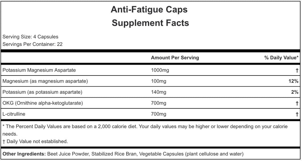 Cápsulas Anti-Fatiga HAMMER NUTRITION Bote de 90 cápsulas / Consumo previo y durante al entrenamiento