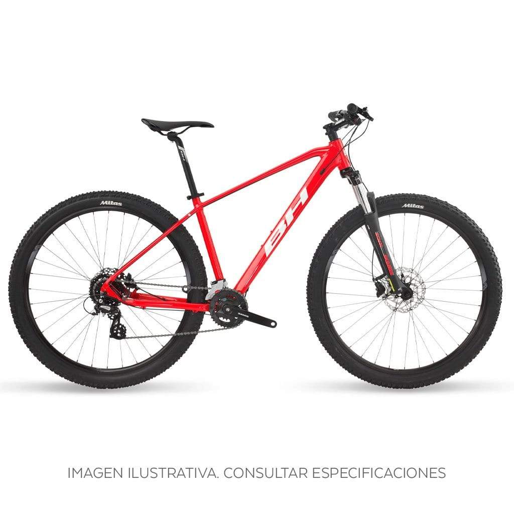 Bicicleta BH Spike 2.0 / Transmisión 2x8 Velocidades / Suntour XCT H-LO / Color Rojo Blanco / Talla 