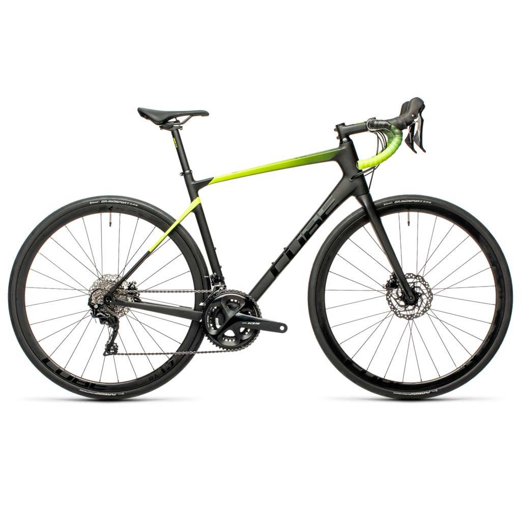 Bicicleta CUBE Attain GTC Race / Modelo 2021 / Color Carbon & FlashYellow - Raudor ¡Rompe tu propio récord!