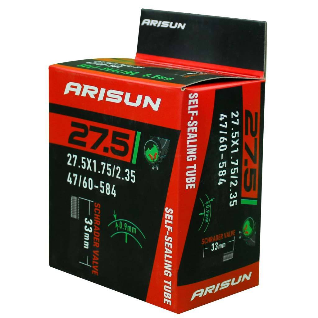 Cámara ARISUN con sellador 27.5 x 1.75 - 2.35 | Válvula americana 33 mm - Raudor ¡Rompe tu propio récord!
