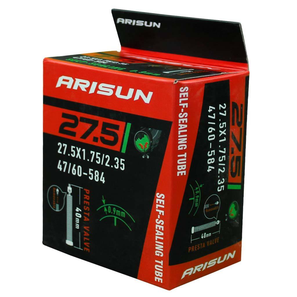 Cámara ARISUN con sellador 27.5 x 1.75 - 2.35 | Válvula francesa 40 mm - Raudor ¡Rompe tu propio récord!