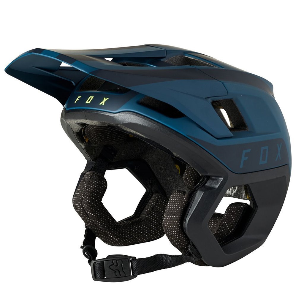 Casco FOX Dropframe PRO Azul - Raudor ¡Rompe tu propio récord!