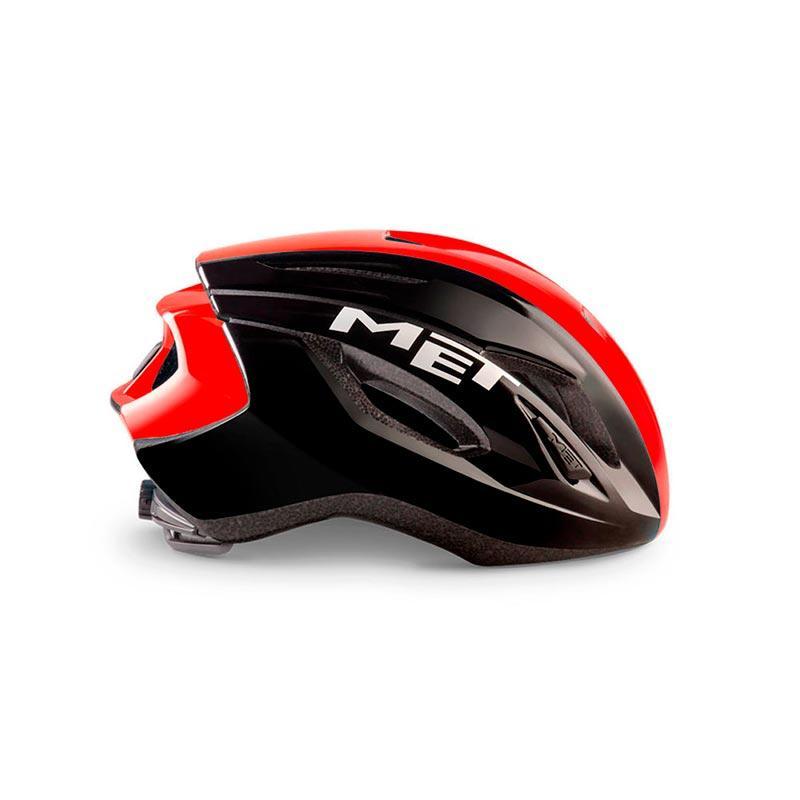 Casco MET Strale color Negro/Rojo Talla M - Raudor ¡Rompe tu propio récord!