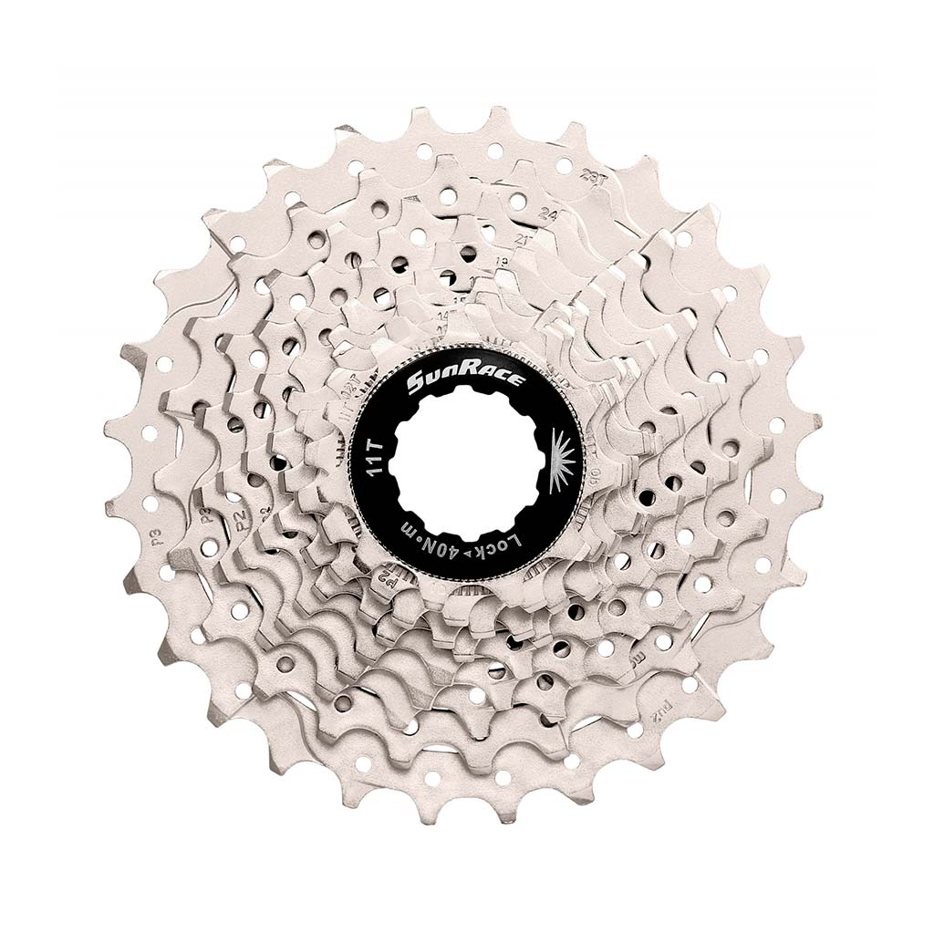 Cassette SUNRACE CSRS1 Ruta 11/28D para 10 velocidades / Color Plata - Raudor ¡Rompe tu propio récord!