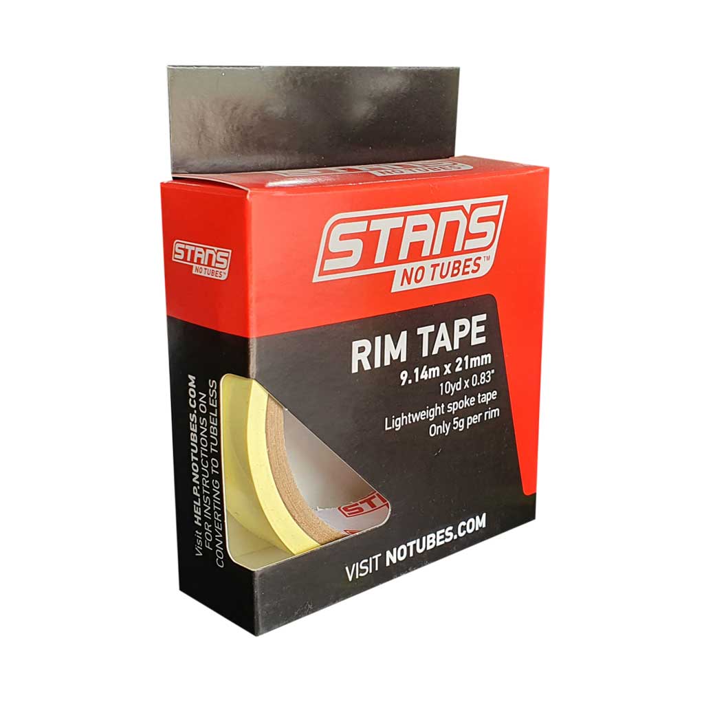 Cinta amarilla STAN'S NO TUBES 9.14 m x 21 mm (10 yardas x 0.83 pulgadas) - Raudor ¡Rompe tu propio récord!