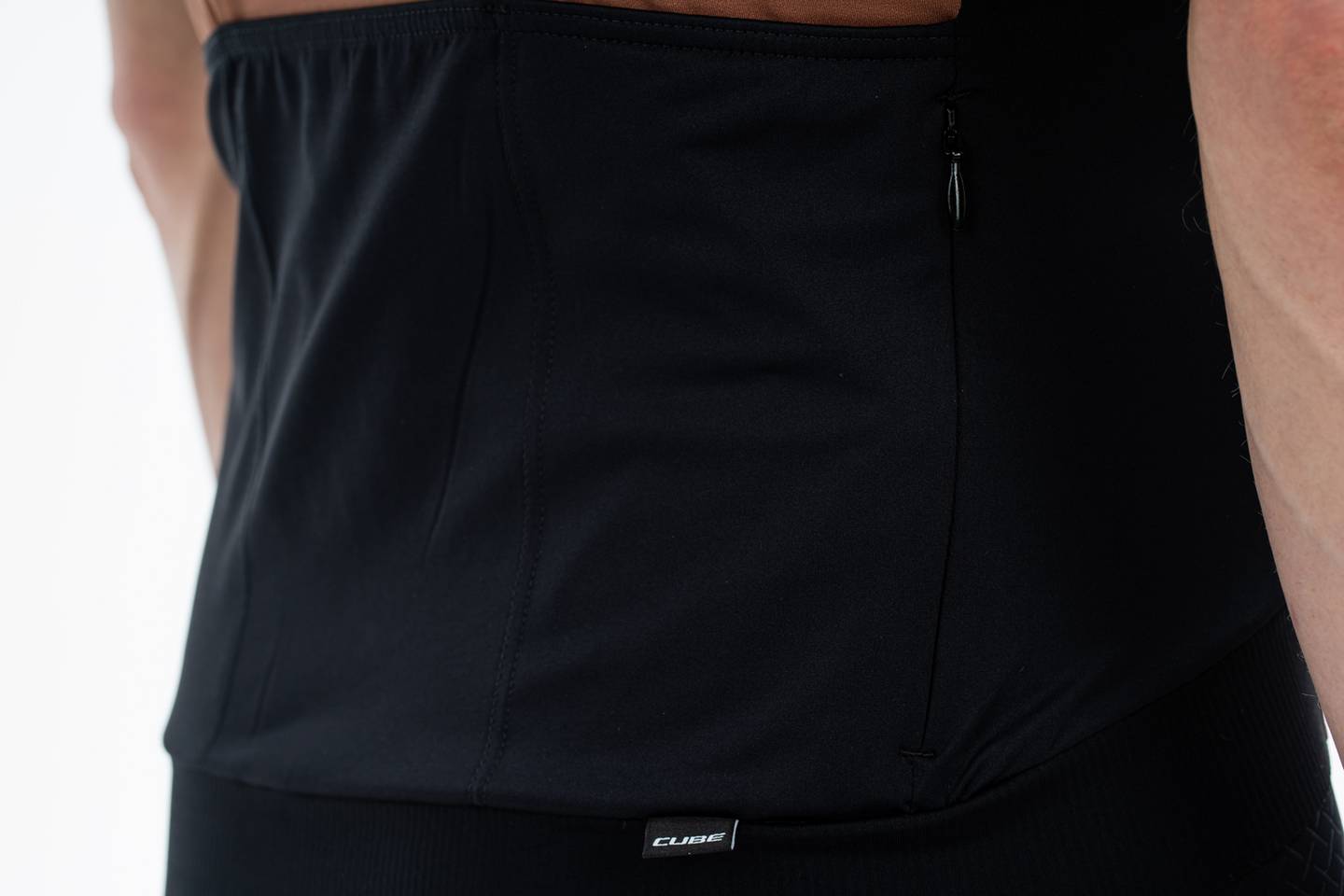 Jersey para ciclismo CUBE Blackline S/S para caballero / Black Brown