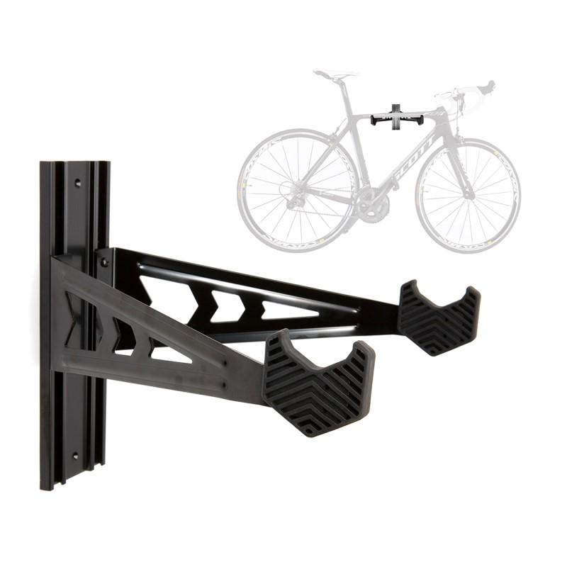 Soporte pared para bicicleta con 4 puntos fijación - 45x42x21 cm - Negro
