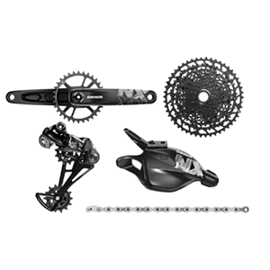 Grupo SRAM NX Eagle con Centro DUB, plato de 32t, bielas de 175mm, 12 velocidades, cassette 11/50t. - Raudor ¡Rompe tu propio récord!