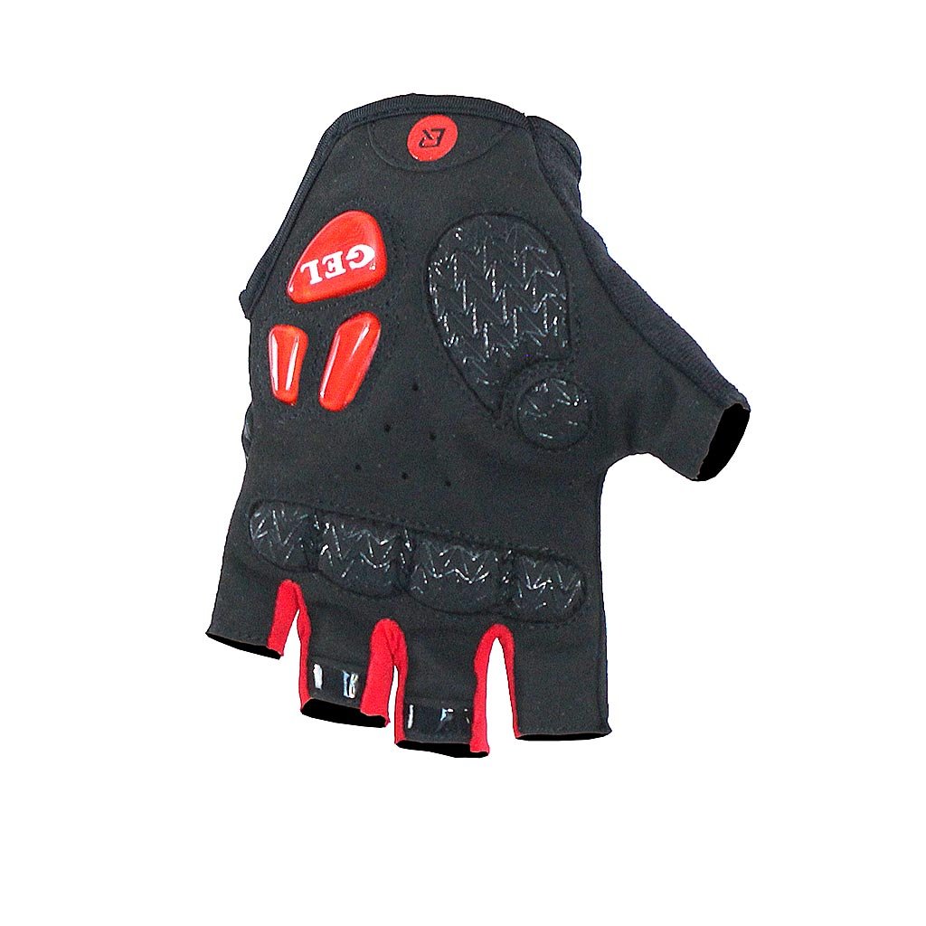 Guantes ROCKBROS Dedo corto con almohadillas de gel | Color Rojo - Raudor ¡Rompe tu propio récord!