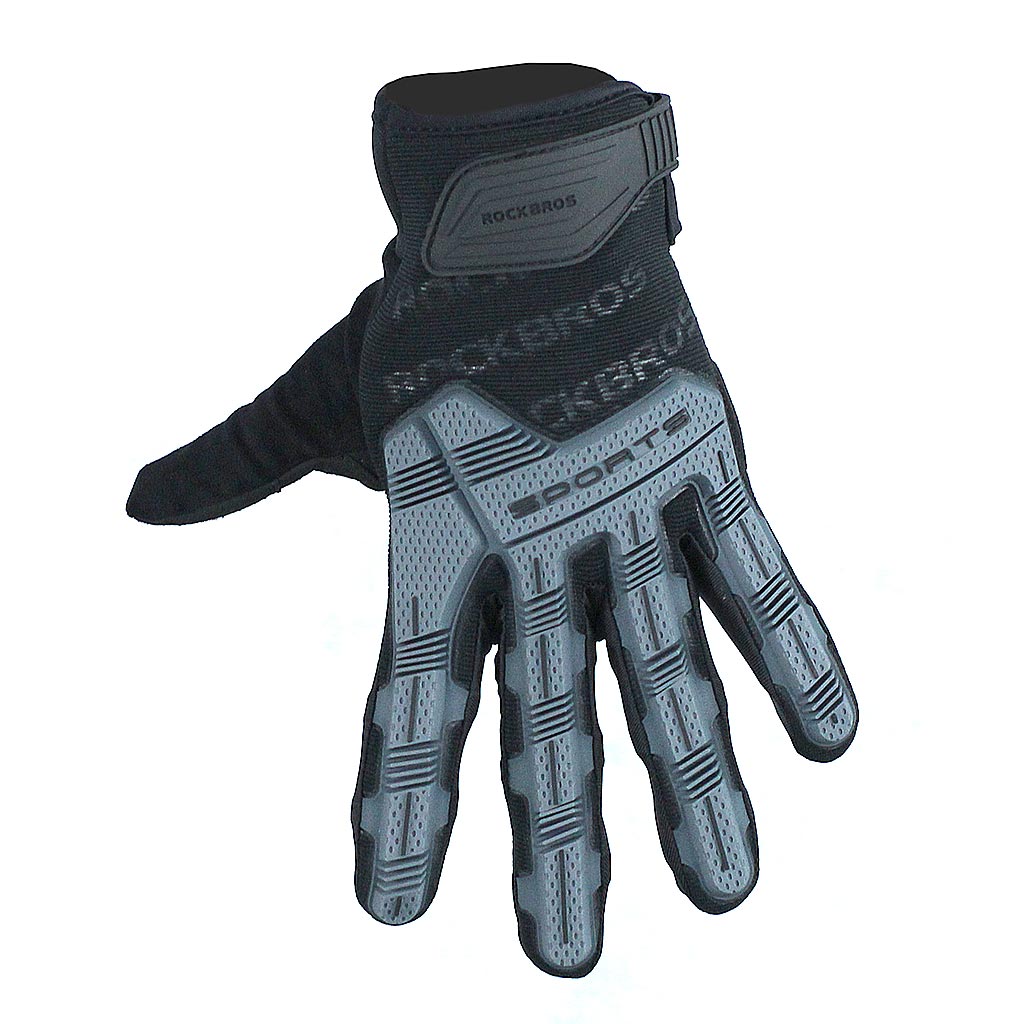 Guantes ROCKBROS Dedo largo PRO | Color Negro y Gris - Raudor ¡Rompe tu propio récord!