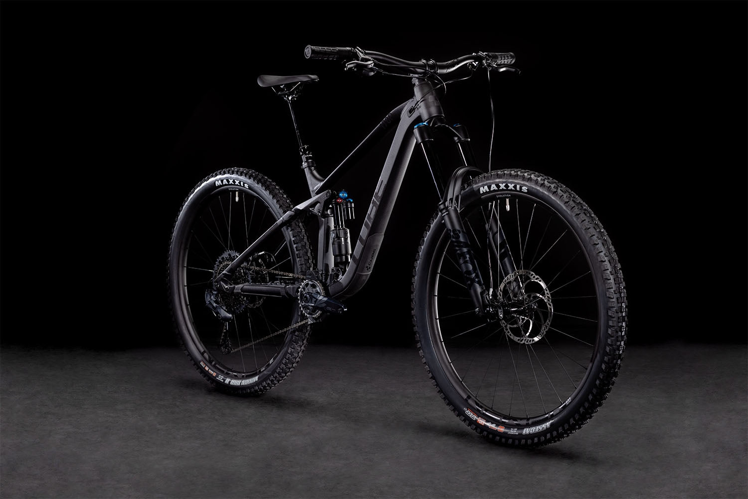 Bicicleta de montaña CUBE Stereo ONE77 Pro Black Anodized 2022 / Fox 38 Float Performance 170 mm / Fox Float X2