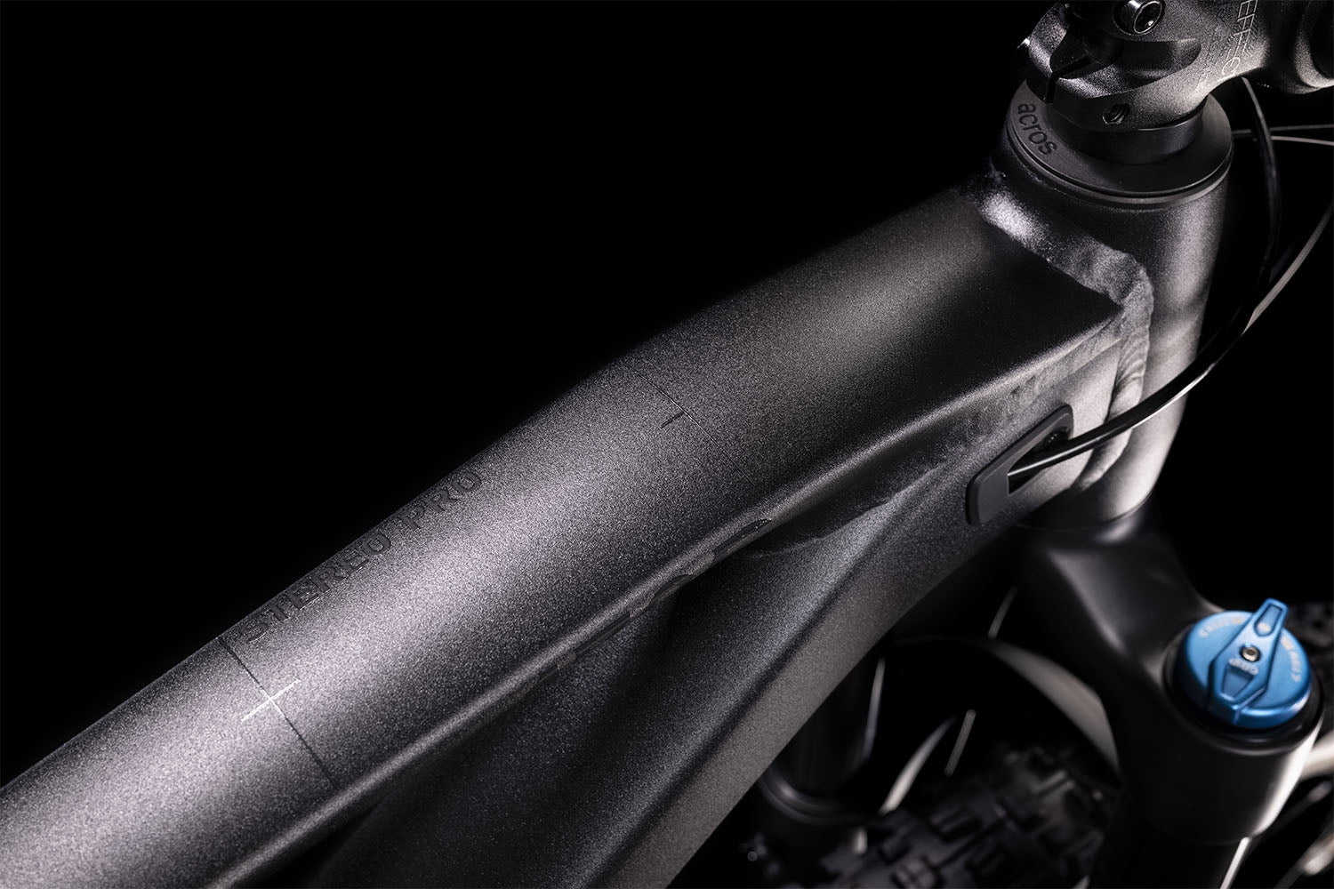 Bicicleta de montaña CUBE Stereo ONE77 Pro Black Anodized 2022 / Fox 38 Float Performance 170 mm / Fox Float X2