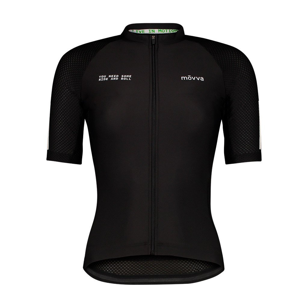 Jersey MOVVA Over Gear Ride & Roll Negro para dama - Raudor ¡Rompe tu propio récord!