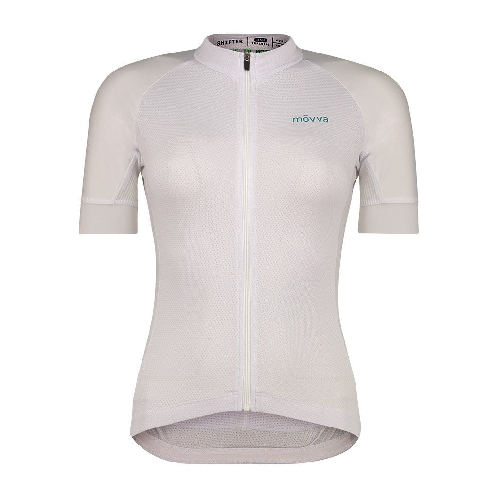 Jersey MOVVA Shifter Blanco para dama - Raudor ¡Rompe tu propio récord!