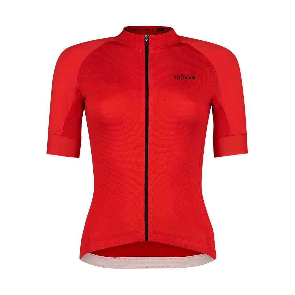 Jersey MOVVA Shifter Rojo para dama - Raudor ¡Rompe tu propio récord!