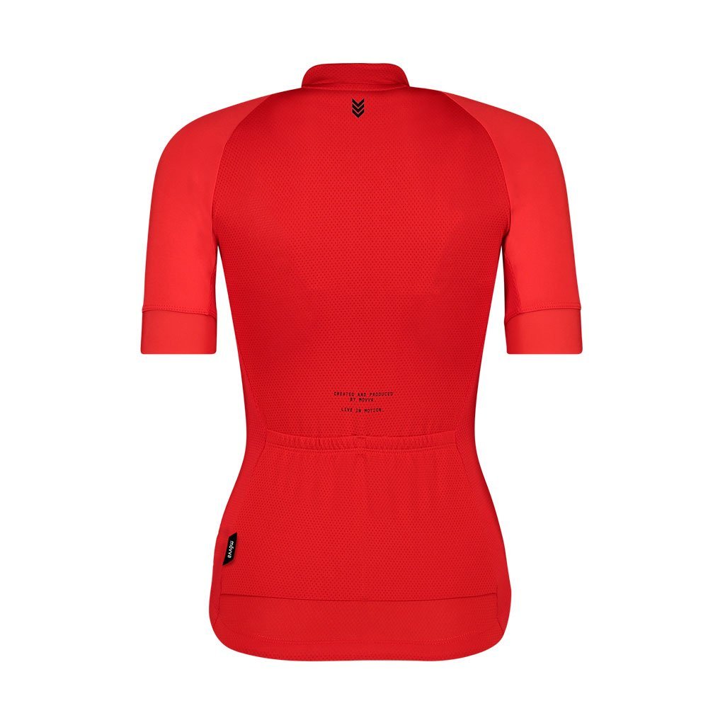 Jersey MOVVA Shifter Rojo para dama - Raudor ¡Rompe tu propio récord!