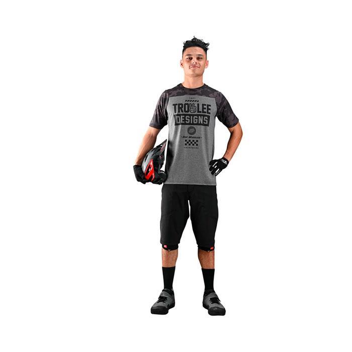 Jersey TROY LEE DESIGNS Skyline SS Camber Camo Heather Light Gray/Black - Raudor ¡Rompe tu propio récord!