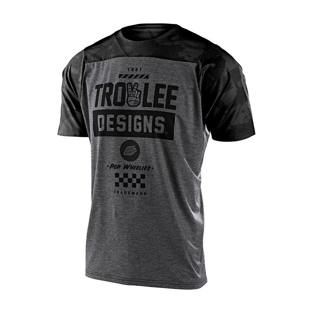 Jersey TROY LEE DESIGNS Skyline SS Camber Camo Heather Light Gray/Black - Raudor ¡Rompe tu propio récord!