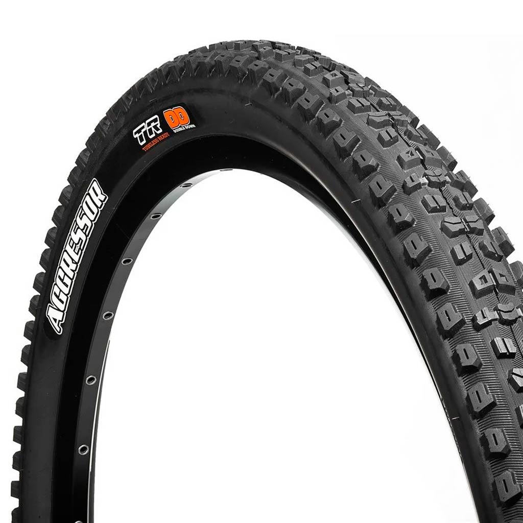 Llanta MAXXIS Aggressor 29x2.50 WT (WideTrail) con Tecnologías: EXO Protection / Tubeless Ready / (DD) DoubleDown / Color Negro 2x120TPI - Raudor ¡Rompe tu propio récord!
