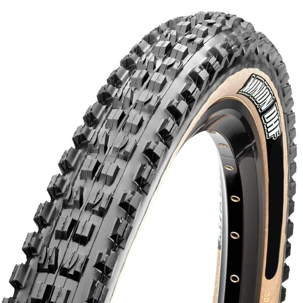 Llanta MAXXIS Minion DHF 29x2.6 Color SkinWall (Cara Café) con tecnologías EXO Protection / Tubeless Ready / 60 TPI - Raudor ¡Rompe tu propio récord!