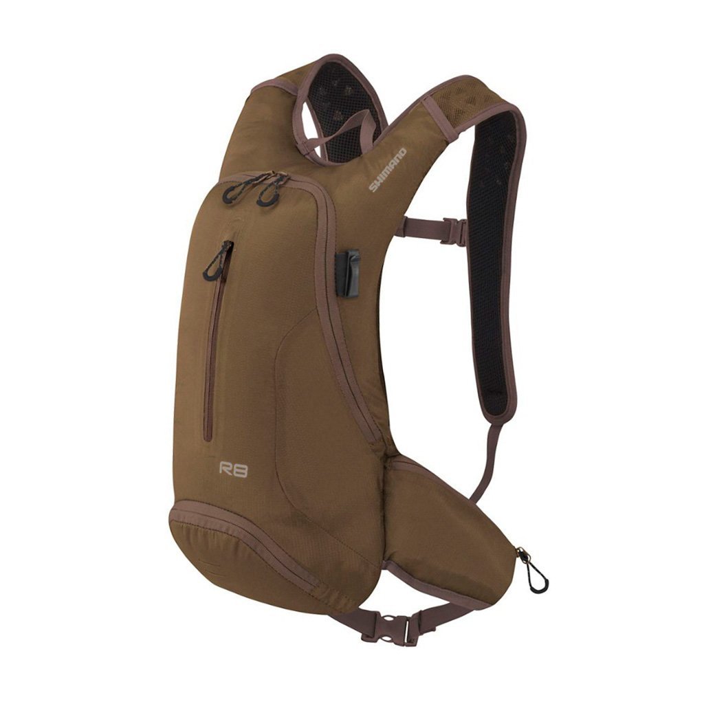 Mochila de hidratación SHIMANO Rocko 8L Color Café / Sistema de hidratación de 2 litros (Ya incluido) - Raudor ¡Rompe tu propio récord!