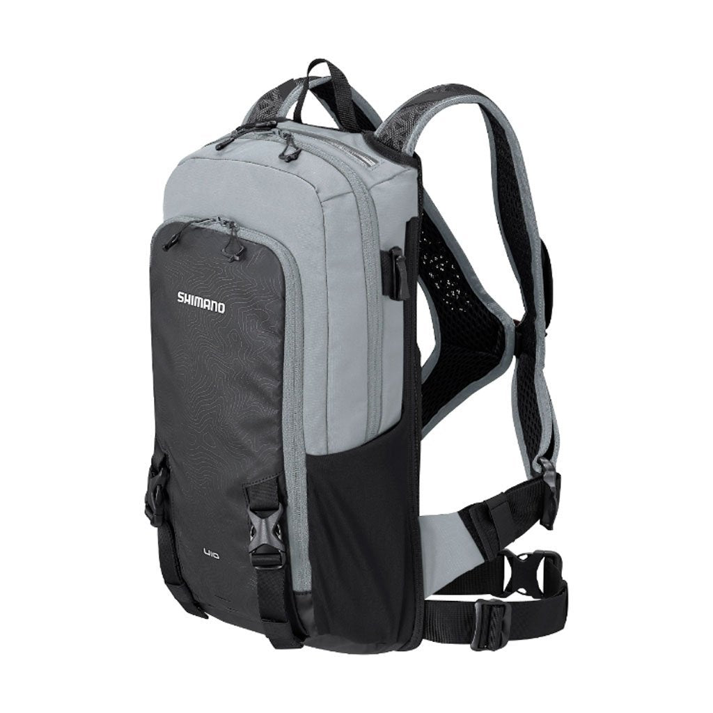 Mochila de hidratación SHIMANO Unzen 10L Color Gris / Sistema de hidratación de 2 litros (Ya incluido) - Raudor ¡Rompe tu propio récord!