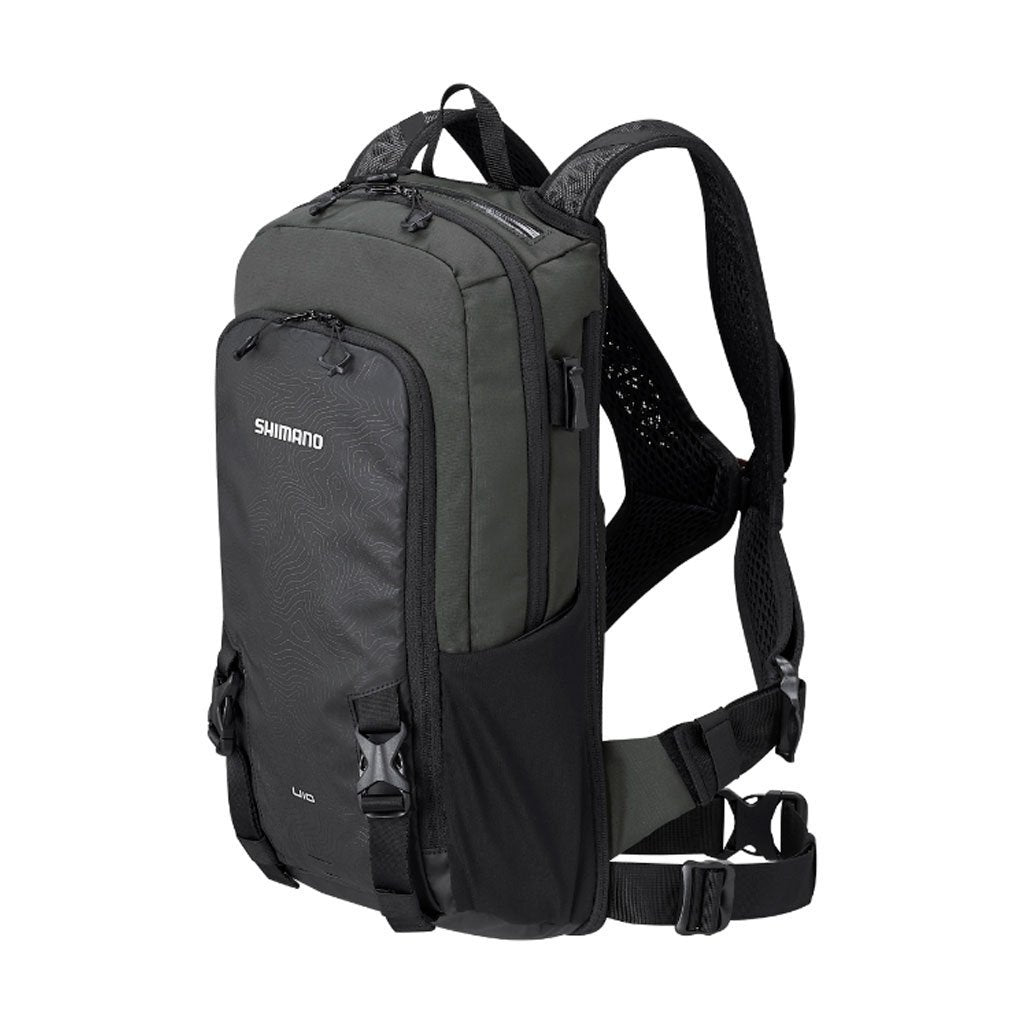 Mochila de hidratación SHIMANO Unzen 10L Color Negro / Sistema de hidratación de 2 litros (Ya incluido) - Raudor ¡Rompe tu propio récord!