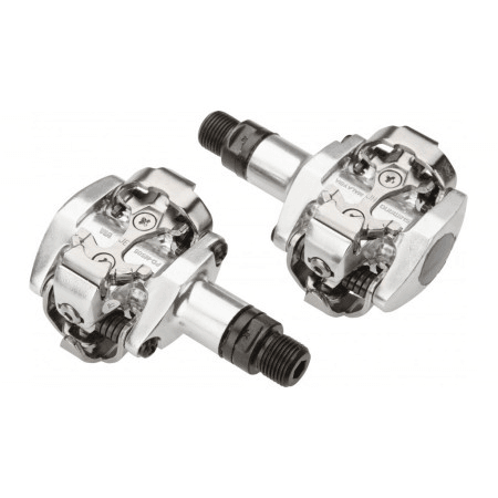 Pedales para MTB Shimano PD-M505-S color plata, con Calas - Raudor ¡Rompe tu propio récord!