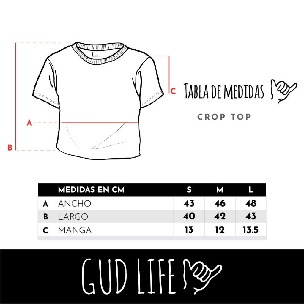 Playera GUD LIFE Crop Top Rosa