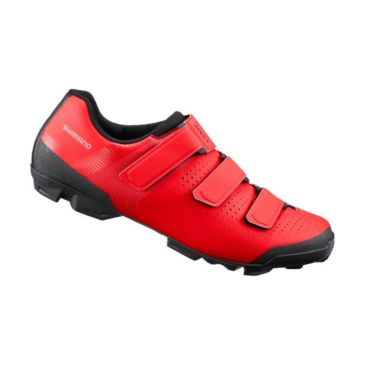Zapatillas para ciclismo SHIMANO Modelo SH-XC100 Color rojo - Raudor ¡Rompe tu propio récord!